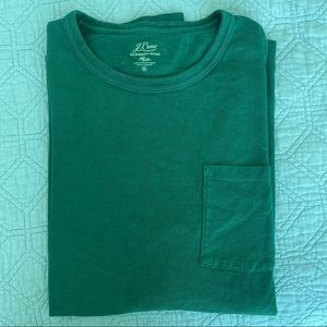 Mens Jcrew forest green long sleeve - size large